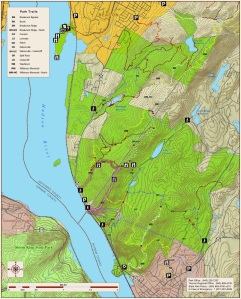 Map with Breakneck Ridge highlighted.